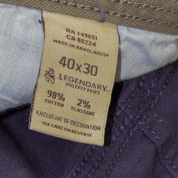 BLUE (NAVY) NWT Men's stretch Canvas pant Legendary Outfitters - Picture 9 of 9